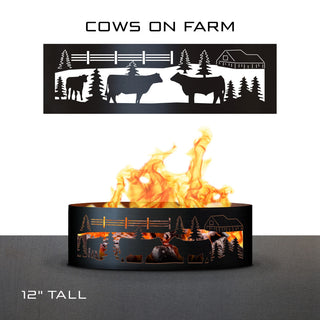 Cows On The Farm Fire Ring, 30", 60