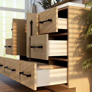 Victoria 48" Solid Wood Bath Vanity, Oak