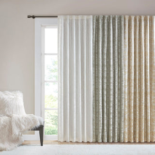SunSmart Cassius Marble Total Blackout Window Curtain, Gold, Gold, Panel - 95"