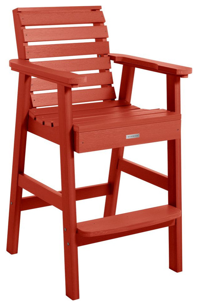 Weatherly Bar Height Armchair, Rustic Red