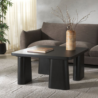 Safavieh Couture Martinelli Wood Coffee Table, Black