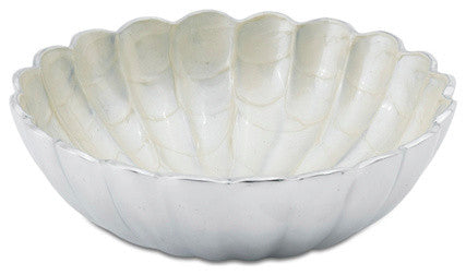 Peony 8.5" Round Deep Bowl, Snow