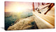 "Huge Yacht Sailing Against Sunset" Sea Pier Wall Art, 32"x16"