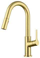 Fusion Single Handle Pull Down Kitchen & Bar Sink Faucet, Brushed Gold