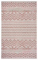 5" x 8" Red Zigzag Indoor Outdoor Area Rug