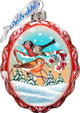 Keepsake Singing Love Birds Scenic Glass Ornament