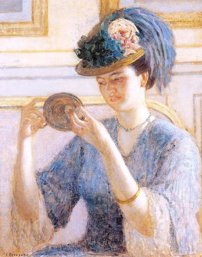Frederick Carl Frieseke Reflections, 20"x25" Gallery Wrapped Canvas Print