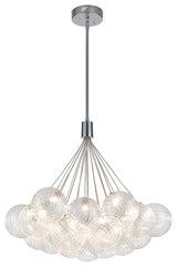 19-Light Modern LED Glass Cluster Bubble Chandelier
