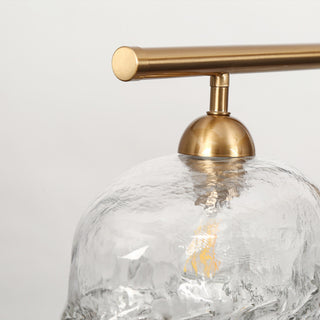 LNC Ranunculus 4-Light 44.5" Brass Modern Linear Glass Island Light