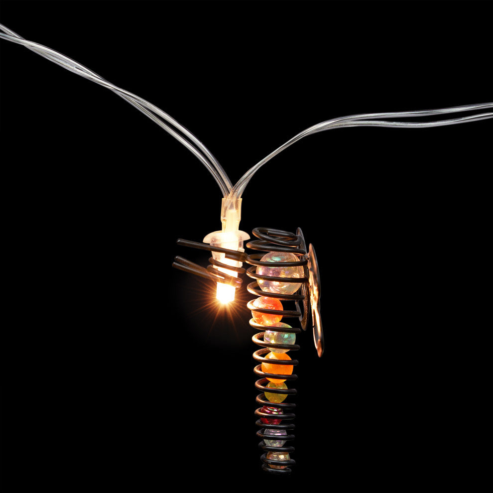 93"L Indoor 10-Bulb Decorative Metal Dragonfly LED String Lights