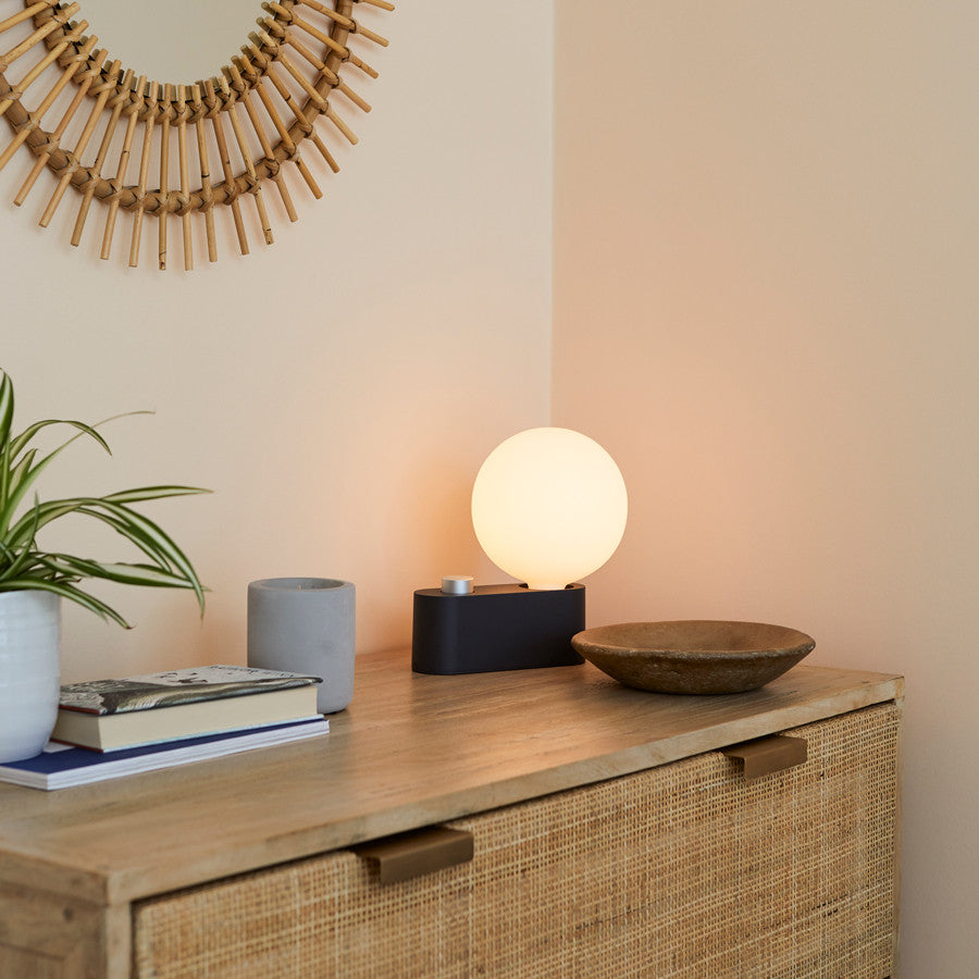 Alumina Table Lamp Charcoal with Sphere IV US