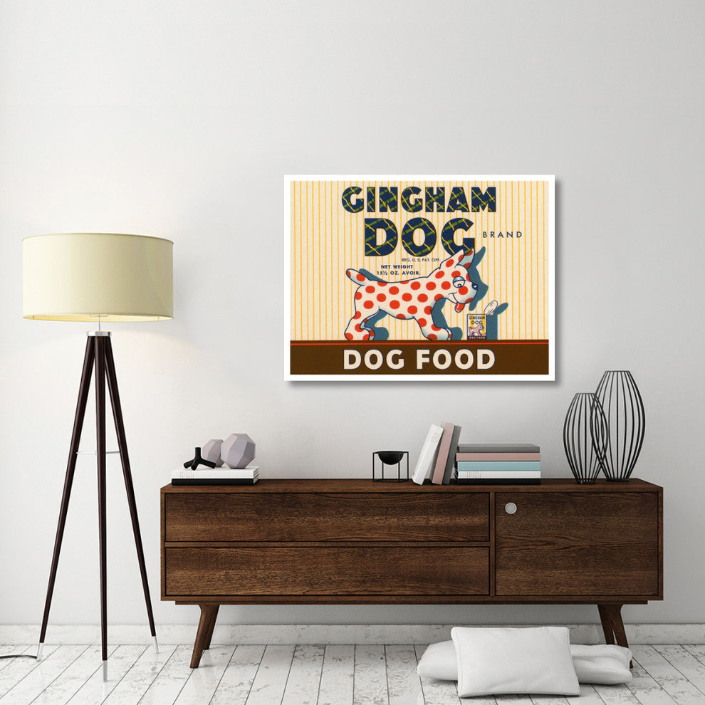 "Gingham Dog" Digital Paper Print by Retrolabel, 46"x35"