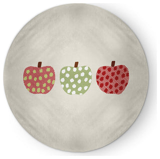 Little Pumpkins Fall Design Chenille Area Rug, Green, 5' Round