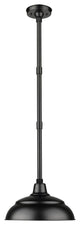 1 Light 14 in. Satin Black RLM Warehouse Shade