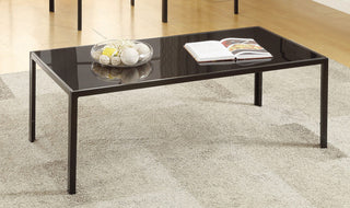 3 Piece Marble-like Table Set in Black