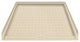 39.5"x37.75" Solid Surface Barrier-Free Right-Hand Shower Base, Sea Shore