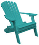 Poly Folding and Reclining Adirondack Chair, Aruba Blue