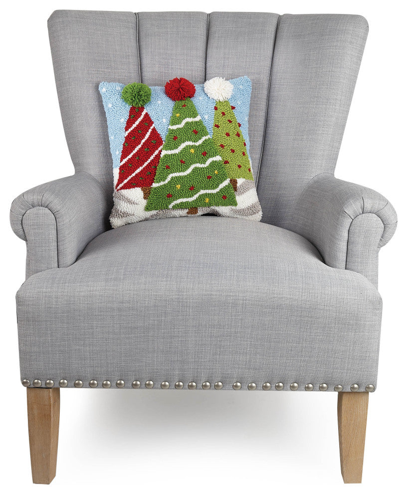 3D Christmas Trees Hook Pillow