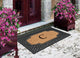 A1HC Mesh Border Rubber and Coir Monogrammed Doormat, 23"X38", Black, C