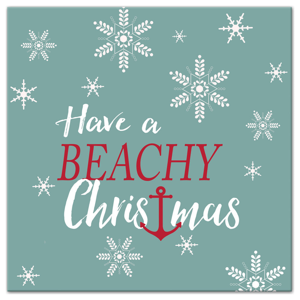 Have a Beachy Christmas 12x12 Canvas Wall Art