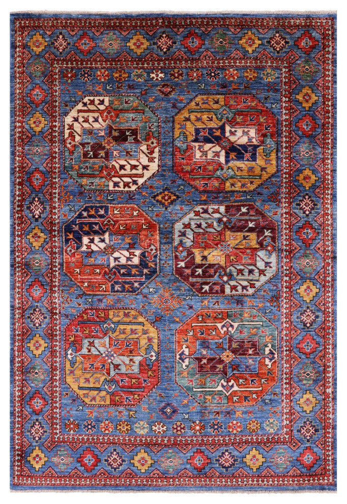 Handmade Bokhara Wool Rug 4' 10" X 7' 1" - Q12657