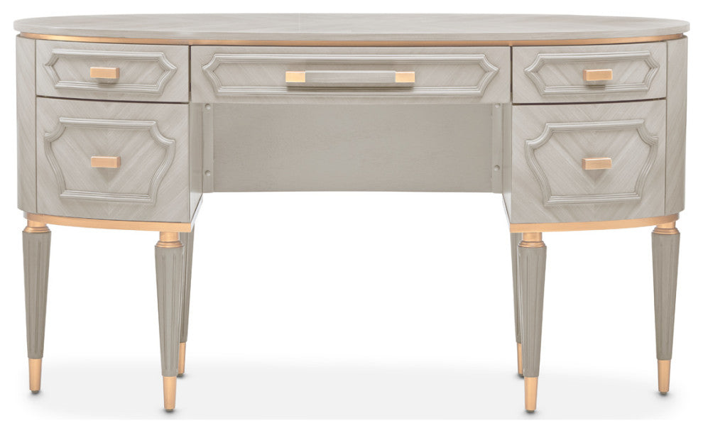 St. Charles Vanity Desk, Dove Gray