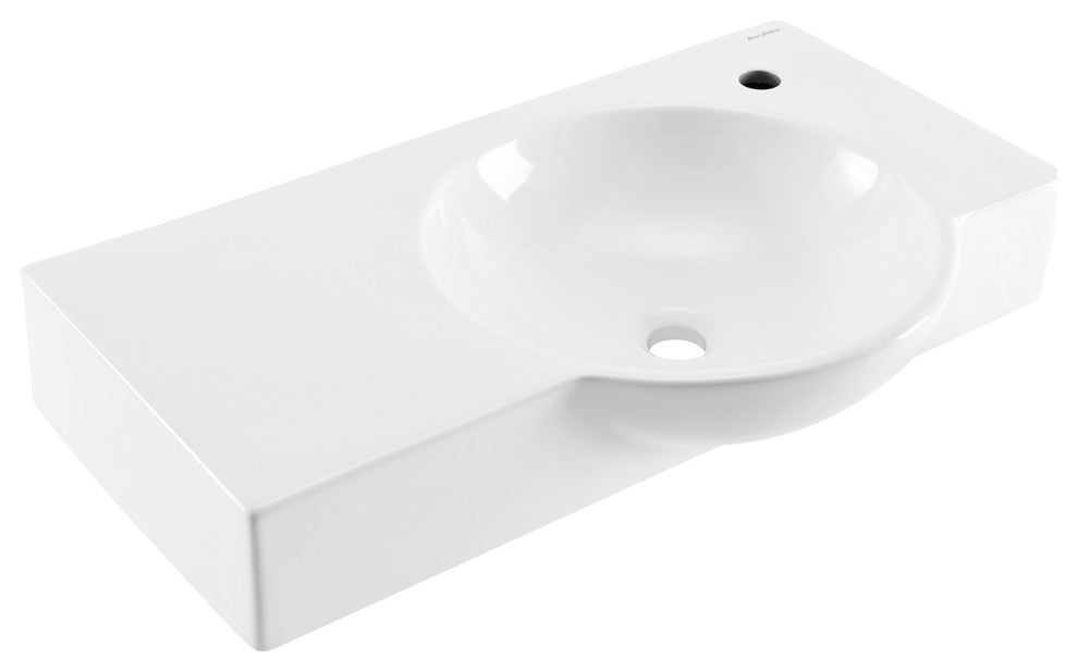 Chateau 30" Right Side Faucet Wall-Mount Bathroom Sink, Right-Side Faucet