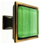 Hand Brushed Green Stripes Crystal Glass Oil Rubbed Bronze Madison Classic Knob