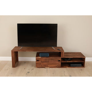 Zuma Solid Walnut Tv Stand And Cabinet, Adjustable Size