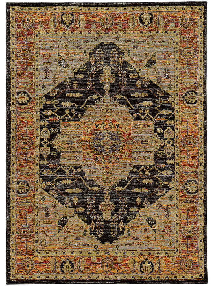 Oriental Weavers Sphinx Andorra 7138B Rug, Gold/Gray, 3'3"x5'2"