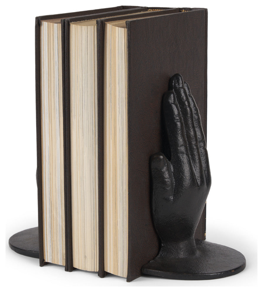 Praying Hands Bronze Cast Iron Book Ends