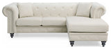 Nola Sofa Chaise, Ivory