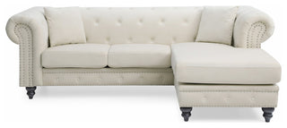 Nola Sofa Chaise, Ivory