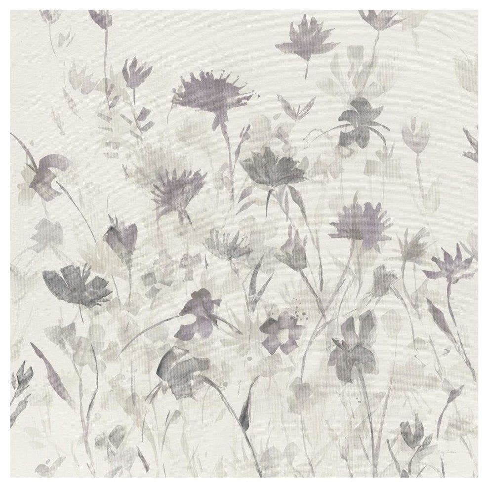 "Garden Shadows III Purple Grey" Digital Paper Print by Avery Tillmon, 26"x26"