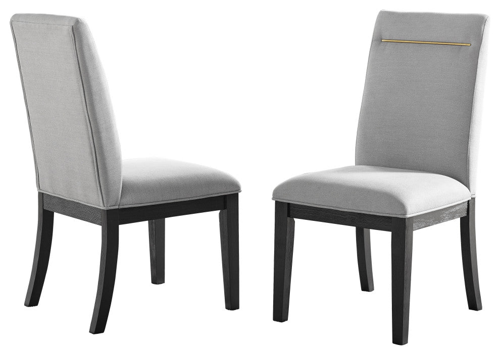 Yves Dining Side Chair, Grey, Set of 2