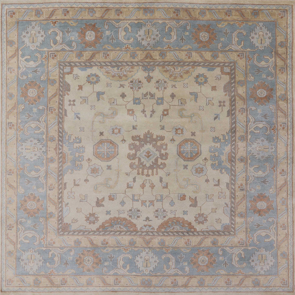 Ahgly Company Indoor Square Mid-Century Modern Area Rugs, 4' Square