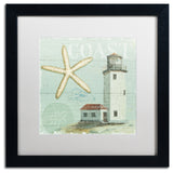 'Beach House II' Matted Framed Canvas Art by Lisa Audit