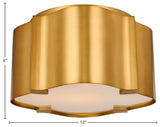 Lotus 10 In Flush Mount, Brass