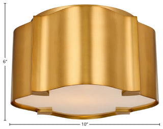 Lotus 10 In Flush Mount, Brass