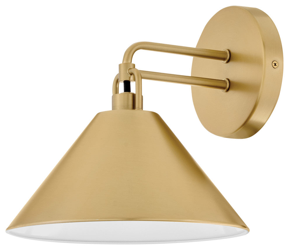 Lark Milo Small Single Light Sconce, Lacquered Brass