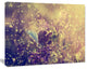Blue Butterfly And Purple Flowers, Large Floral Canvas Art Print, 20"x12"