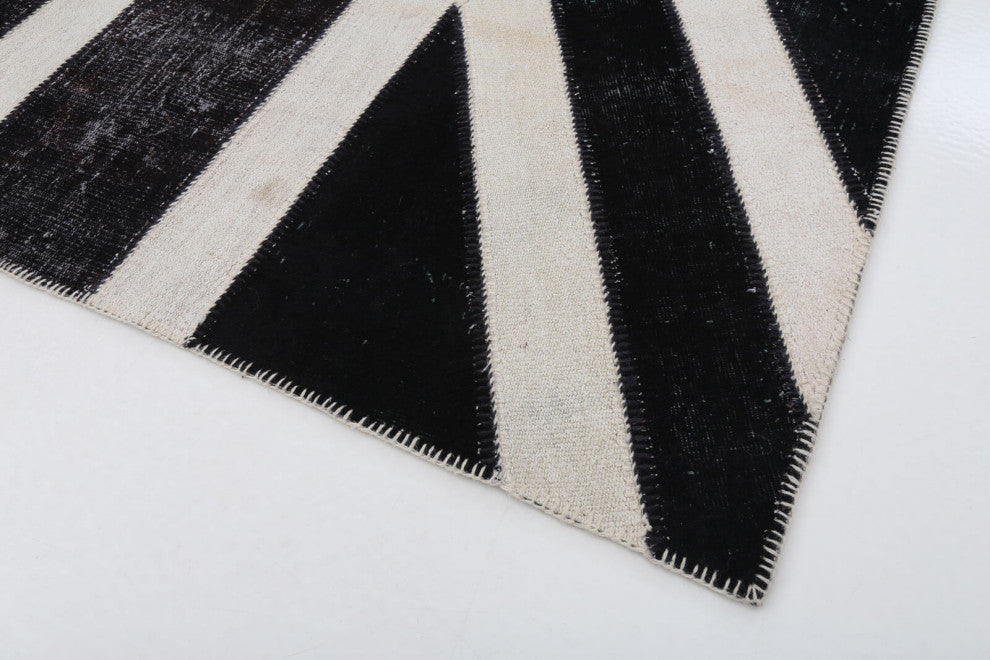 Rug N Carpet - Hand-knotted Oriental 6' 8'' x 10' 0'' Flag Patchwork Rug