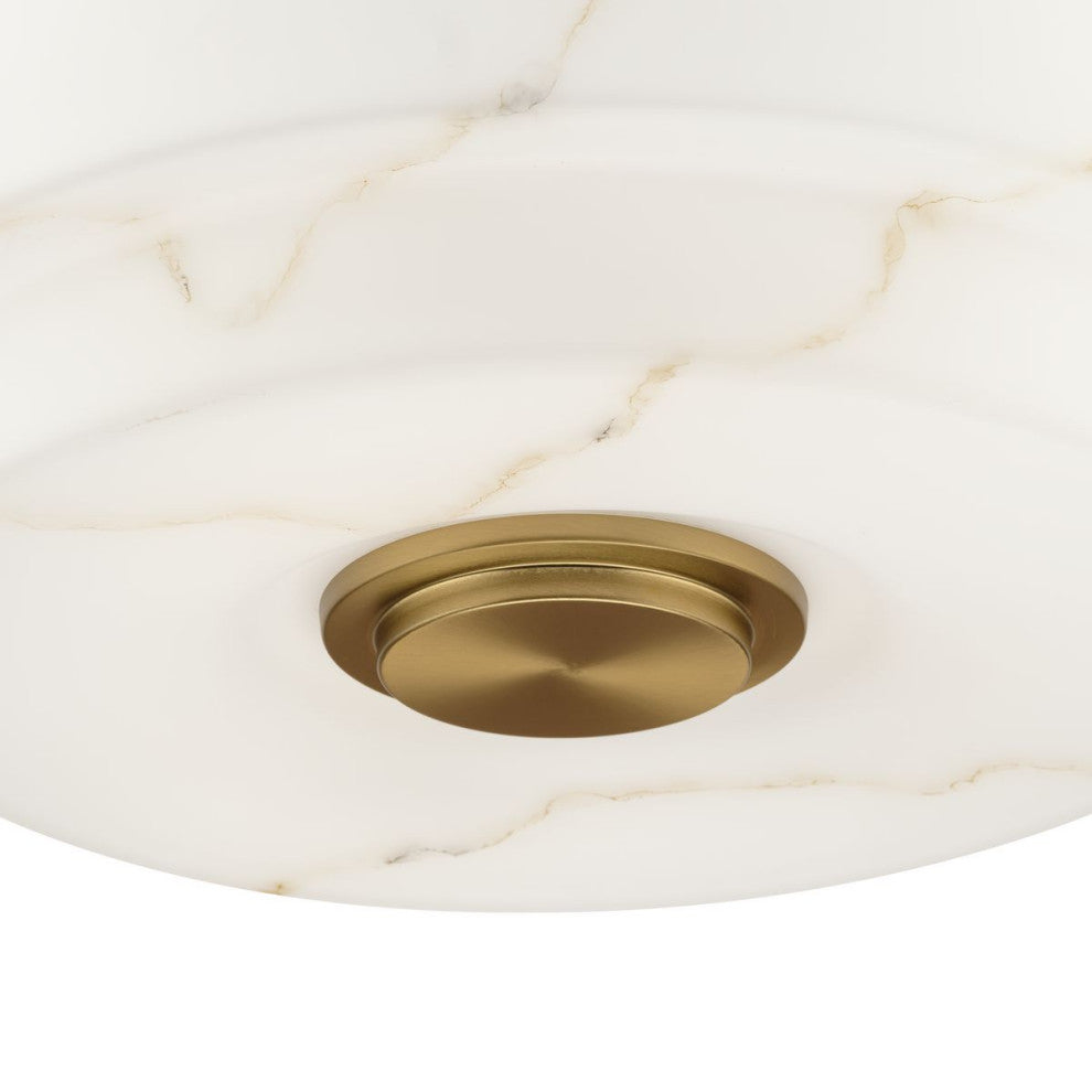 Tosca Collection Three-Light Luxe Semi-Flush Mount Light, Brushed Bronze