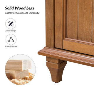 Traditional Sideboard With Storage With 3 Drawers, Acorn