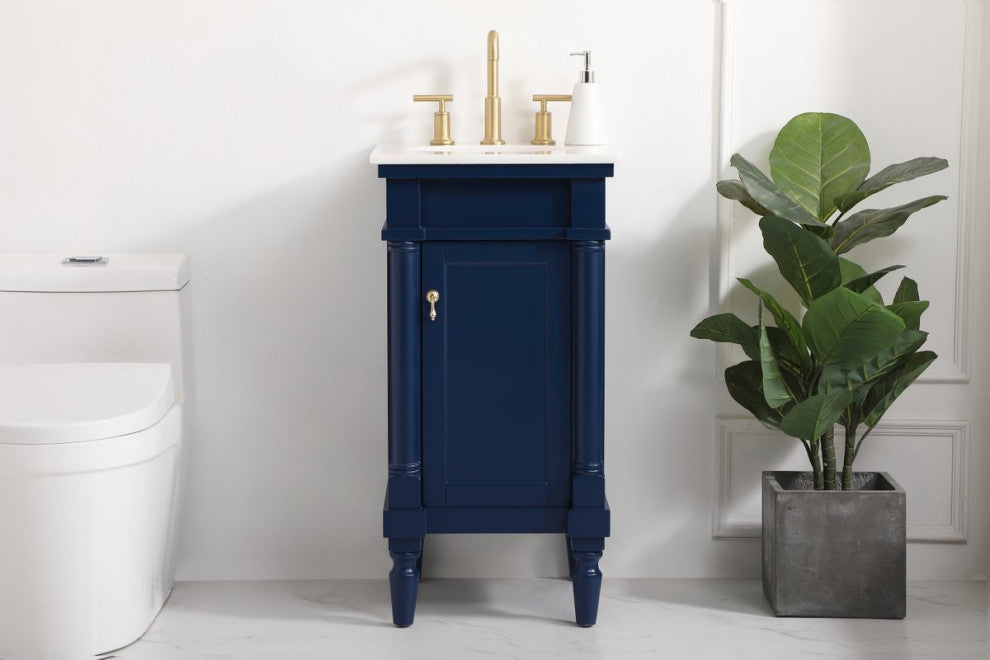 Lewis 18.5" Single Bathroom Vanity, Blue