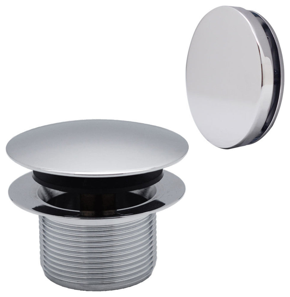 Illusionary Overflow 12" & 4" Sch. 40 PVC Bath Waste and Overflow Tip-Toe, Polished Chrome
