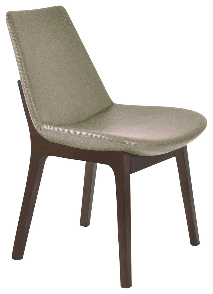 Eiffel Wood Dining Chair, American Walnut Base, Bone Ppm