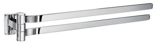 Ice Double Swing Arm Towel Rail, Polished Chrome, 16"