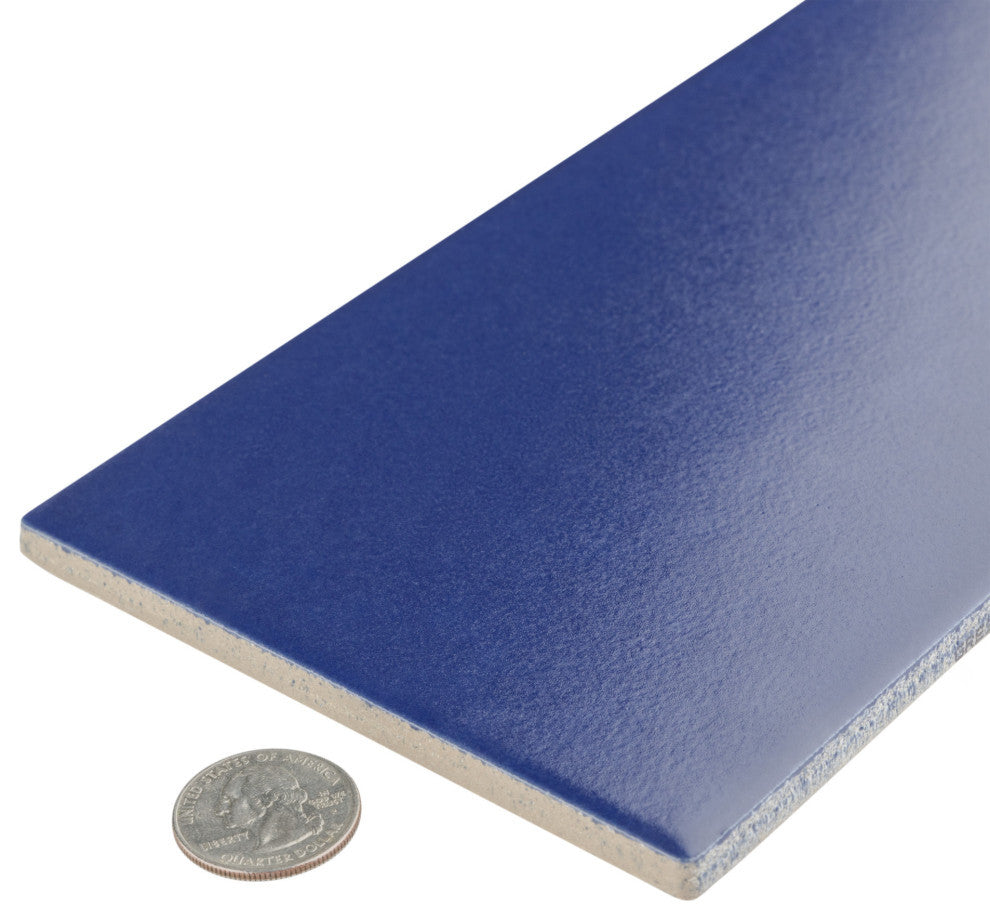Piscina Brick Porcelain Floor and Wall Tile Sample, Blue