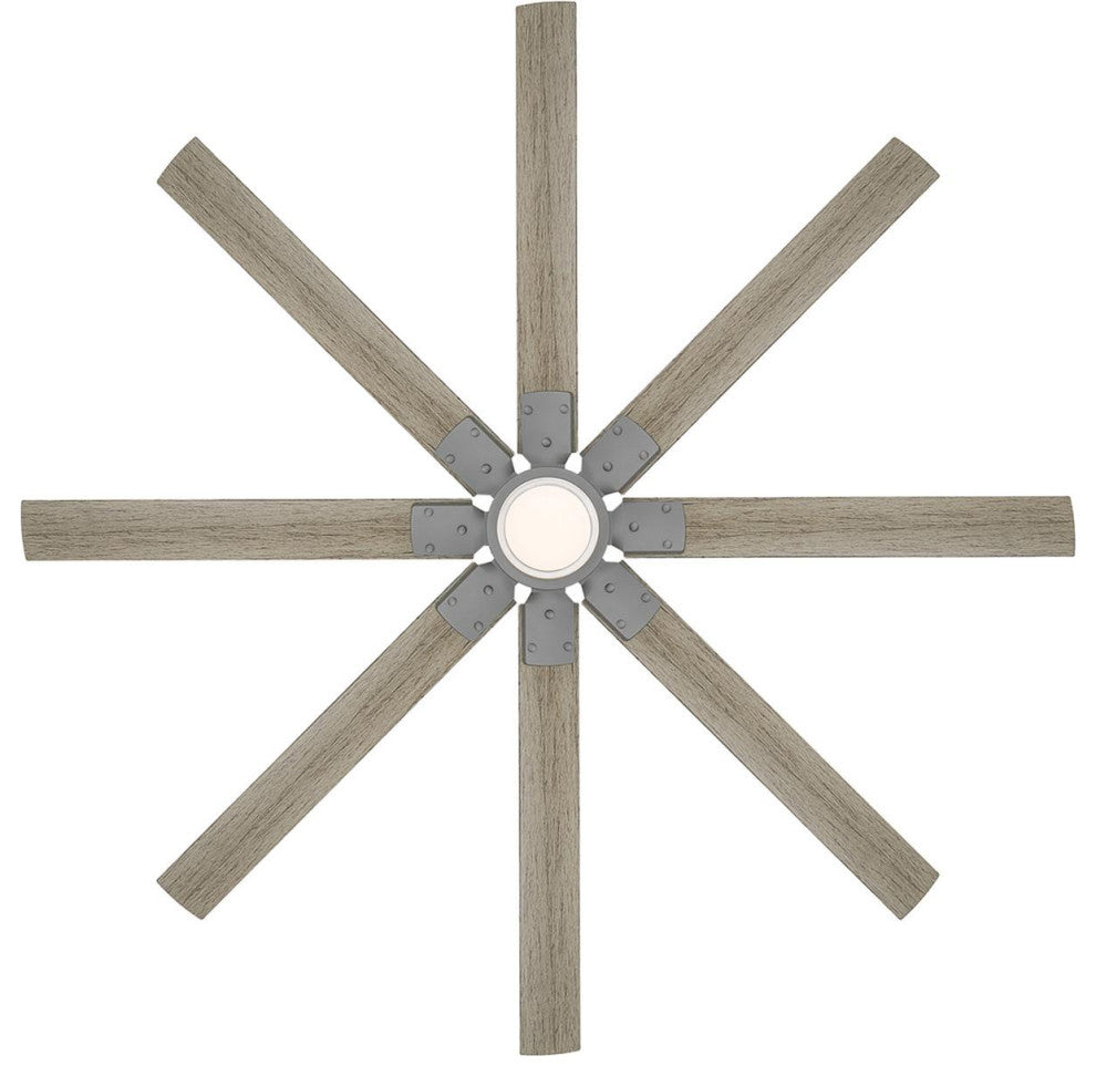 Renegade 1 Light 66 in. Indoor Ceiling Fan, 2700K, Graphite Weathered Wood